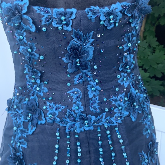 Jovani sz 8 prom party dress blue cocktail wedding party dress - Picture 14 of 16